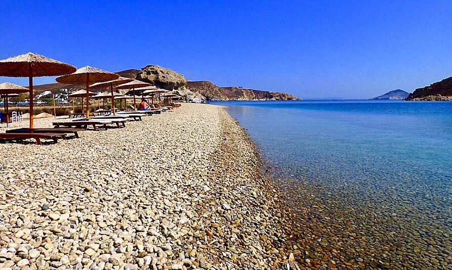 Grikos - The beach of Petra 15-minute walk from Villa Rosa